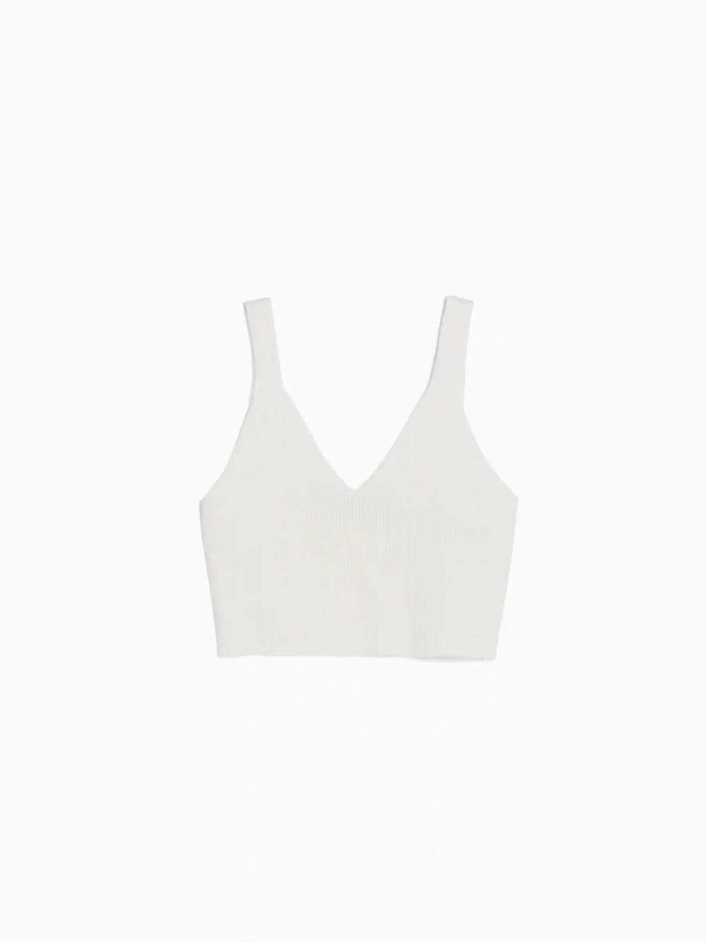 Ribbed knit V-neck top