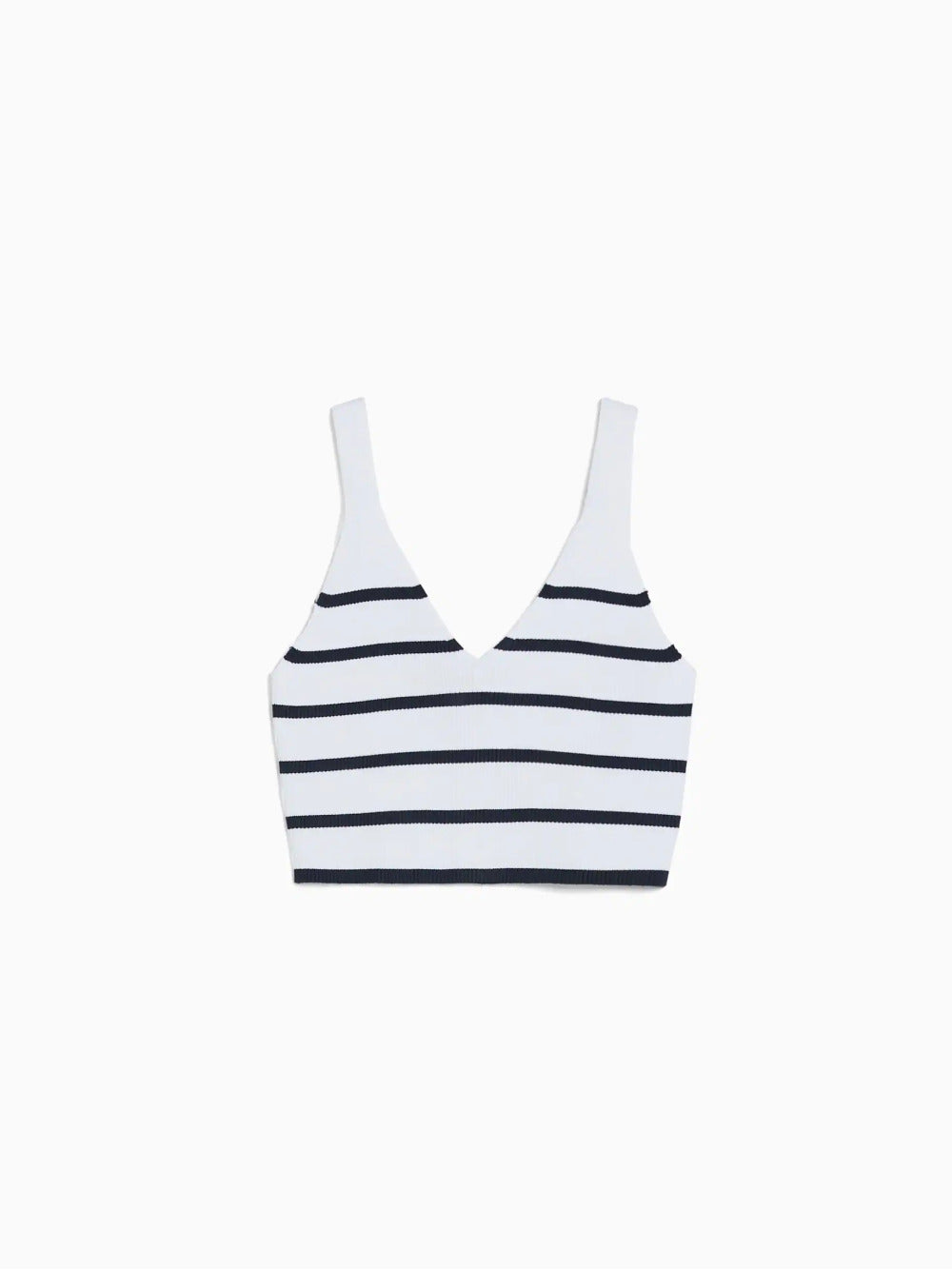 Ribbed knit V-neck top
