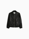 Faux leather dad fit jacket