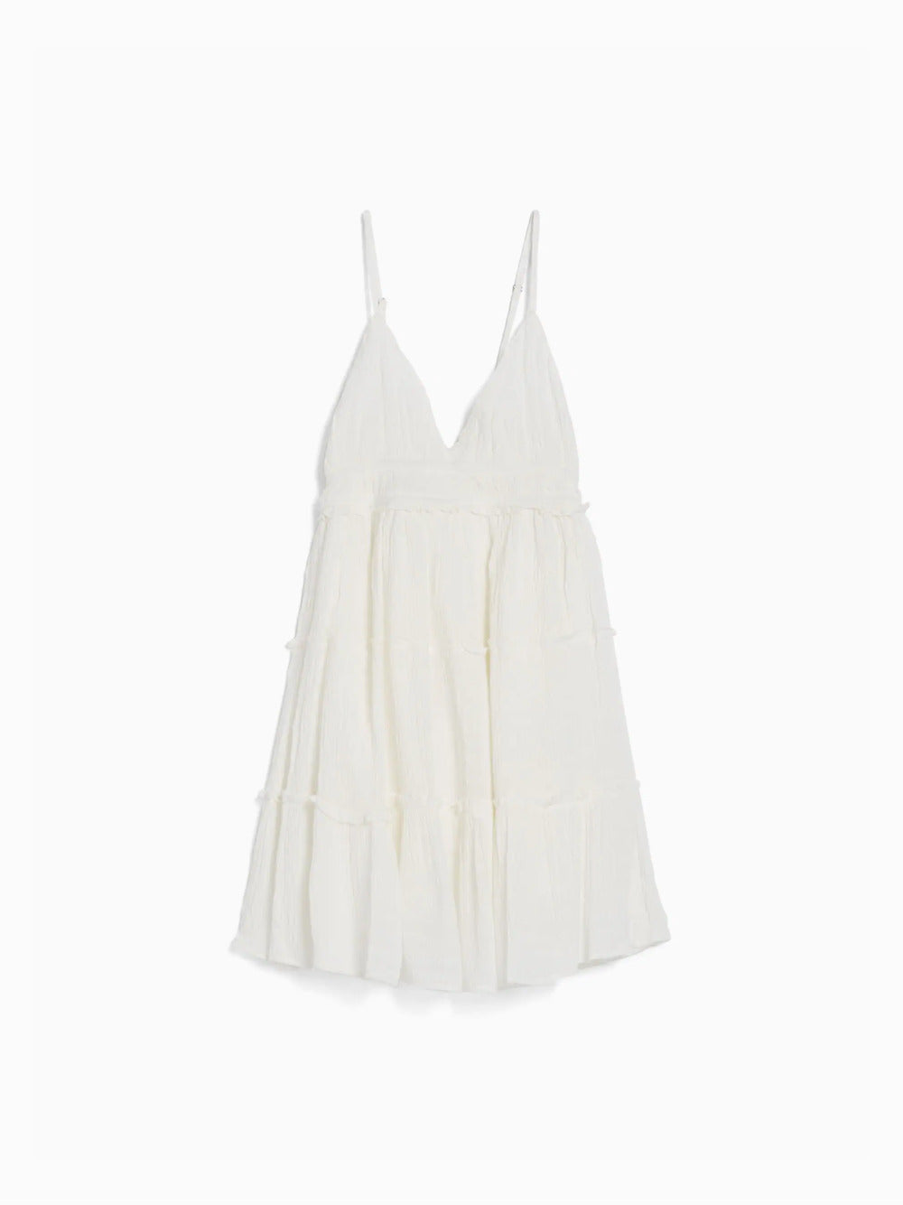 Mini dress with ruffled straps