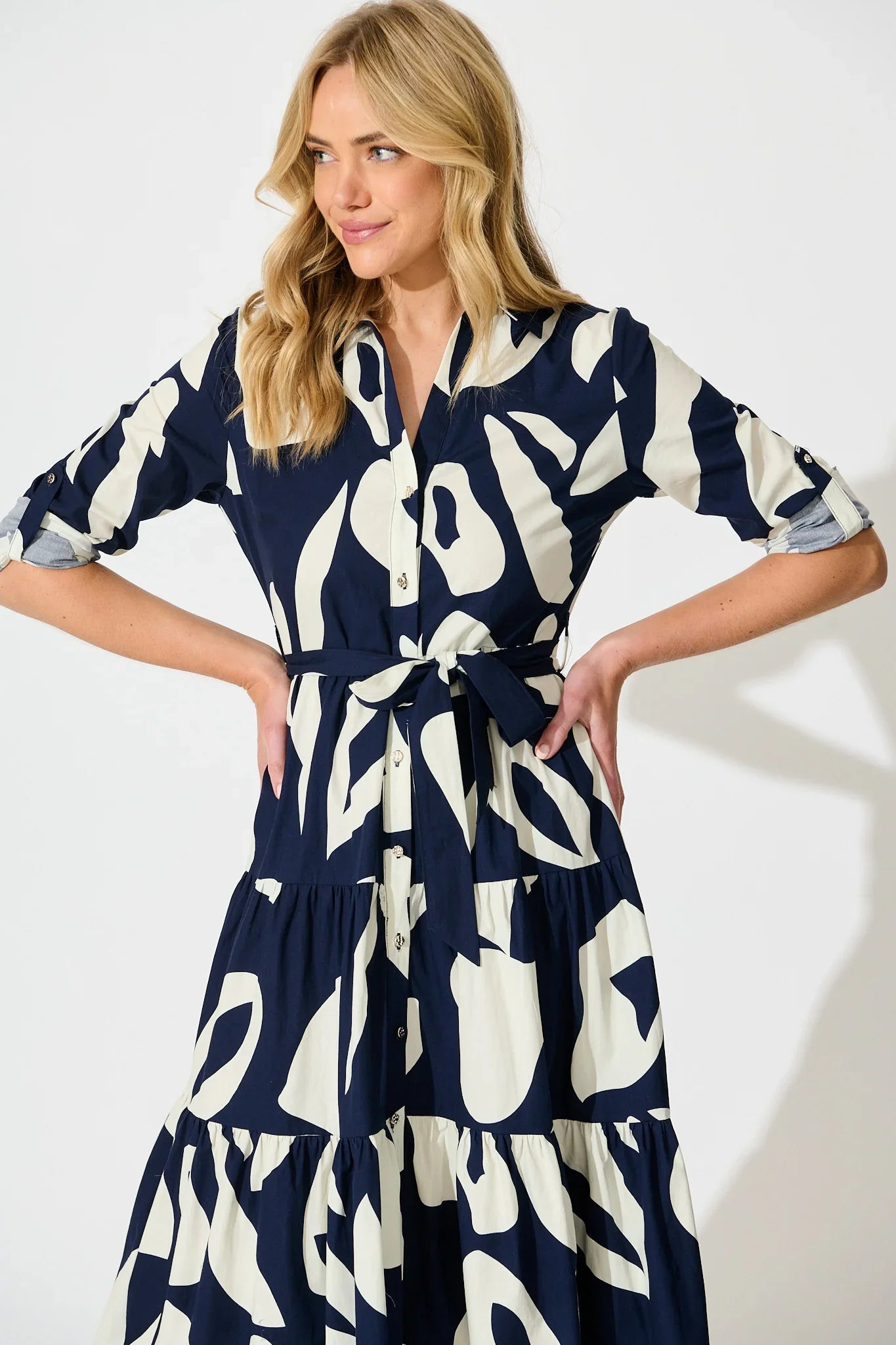 Endless Wishes Midi Navy White